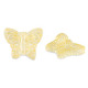 Abalorio de cristal 16mm Mariposa - Amarillo